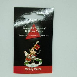 ♪ ディズニーストア ジャパン ピンバッジ Walt Disney 100th Year Mickey Mouse #9 ミッキー マーチドラム クリスマス 2001年 新品 March