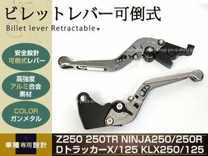 Ninja250 EX250K DトラッカーX Dトラッカー125 レバー ガンメタ