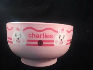 日本製 レトロ かわいい charlies うさぎ お椀 合成漆器 兎 兔 ウサギ ピンク シンプル 飯椀 レッド 軽い 椀 国産品 家庭用 ポイント消化