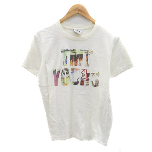 ティーエムティー TMT Tシャツ カットソー 半袖 プリント M アイボリー /YK8 メンズ