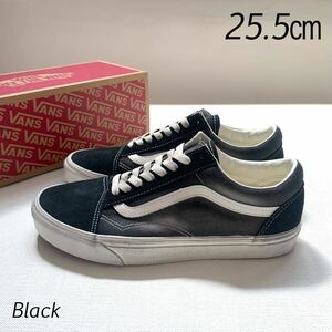 新品正規 VANS バンズ Old Skool オールドスクール スニーカー 黒 ブラック 25.5㎝ メンズ ユーズド加工 Wave Washed Black 送料無料