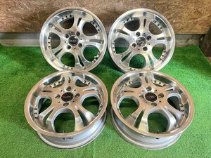 深リム MANARAY SPORT EURO Design 15インチ 5J +45 PCD100 4H ホイール 4本セット H132