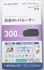 【送料無料/USED】11b/g/n 300Mbps 無線LANルーター WRC-300FEBK-A JANコード:4953103441095