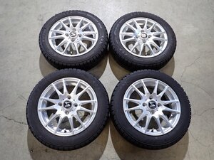 YS14711【送料無料155/65R14】タント スペーシア N-BOX サクラ デリカミニ 中古スタッドレス ▼14×4.5J 100/4H ET45▼1円スタート