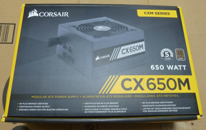 訳あり Corsair CX650M 80PLUS BRONZE認定 PC電源ユニット PS628 CP-9020103-JP 匿名配送 送料無料