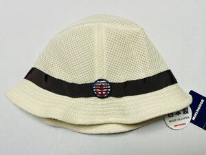 39　新品本物即決　48cm　帽子　ミキハウス　日本製　MIKI HOUSE FIRST　UVカット　クロッシェ(ハット)　有名ブランド　出産準備出産祝い