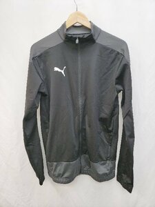 ◇ puma プーマ ジャージ ロゴプリント ジップアップ カジュアル スポーティー 長袖 パーカー サイズL ブラック メンズ P