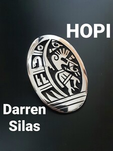 良品 Darren Silas ダレンサイラス HOPI ホピ族 ココペリ パロット シルバー ペンダントトップ ピンブローチ インディアンジュエリー