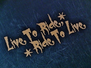 LIVE TO RIDE,RIDE TO LIVE/バイカーステッカー/カッティングシール/ハーレー