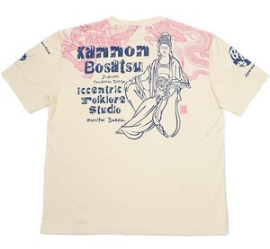 爆裂爛漫娘/観音菩薩/Tシャツ/ホワイト/L/RMT-327/エフ商会/カミナリ