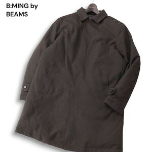 B:MING by BEAMS ビームス 秋冬 千鳥柄★ フレンチ ダウン ステンカラー コート Sz.M　メンズ ビジカジ ビジネスにも　I4T03344_A#N