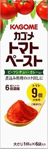 カゴメ トマトペーストミニパック 18g×6袋入り ×3セット