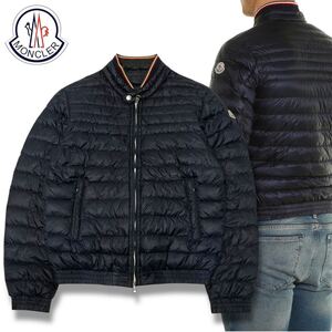 25 国内正規品 MONCLER モンクレール GARIN DOWN JACKETナイロン ダウンジャケット ジップアップ ブルゾン ネイビー 3 メンズ