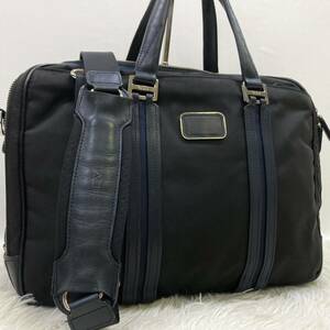 1円 【美品】 TUMI トゥミ ビジネスバッグ ブリーフケース 2way ネイビー ブラック A4収納 PC 68409DNYE JARVIS 日本限定 メンズ 通勤 仕事