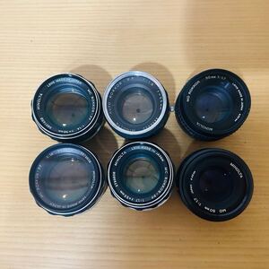 MINOLTA ミノルタ MC 58mm f1.4 MC 55mm f1.7 f1.8 MD 50mm f1.7 ROKKOR ロッコール まとめて 7点 レンズ