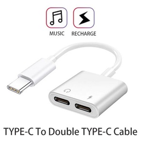 4C DAC内臓 Type-c オーディオ端子+充電端子⇒USB Type-c 変換アダプター Samsung Galaxy Huawei Xiaomi　静2動