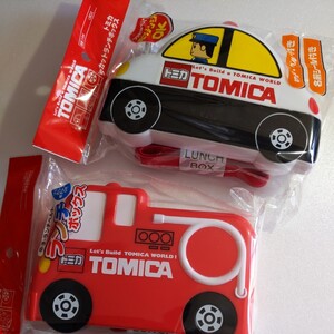 トミカ キッズ ランチボックス 消防車＆パトカー ２個 キャラクター TOMICA クルマ 子供 保育園 お弁当箱 中子・ベルト付き / スケーター