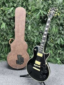 【音出確認済】【純正ケース付】Gibson Lespaul Custom/ギブソン レスポールカスタム エレキギター ブラック 弦楽器 アメリカ製 90830573