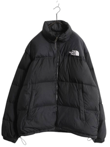 ノースフェイス ヌプシ ダウン ジャケット メンズ XL / The North face NUPTSE 700フィル アウトドア ハイネック 収納フード ナイロン 黒