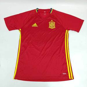 【中古】アディダス サッカー スペイン代表 2016 トレーニングジャージー 半袖 プラシャツ XO ADIDAS