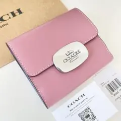 COACH コーチ　折り財布　ピンク　二つ折り財布