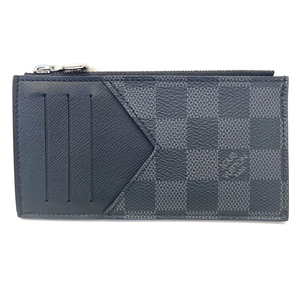 【中古】Louis Vuitton 　ルイヴィトン　ダミエグラフィット　カード＆コインケース　N64038　黒　小銭入れ