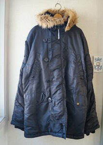 ◆ALPHA INDUSTRIES　アルファ インダストリーズ *ミリタリージャケット コート　黒 M*　古着のgplus広島 2411t2