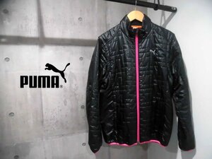 美品 PUMA GOLFプーマ ゴルフ 2WAY キルティング パテッドジャケットL/中綿入り ジャケット x ベスト/ウィンドブレーカー/黒/メンズ/901260