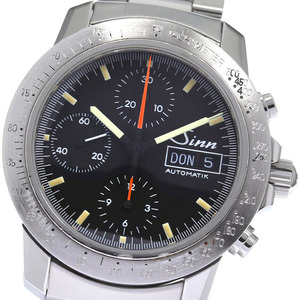 ジン Sinn 303 アウトバーン クロノグラフ デイデイト 自動巻き メンズ _810269【ev20】