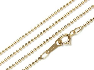 14KGF ネックレス ボールチェーン1.2mm 50cm[1コ販売] / 14K-CH9