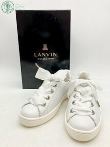 AK0601240　▲ LANVIN COLLECTION ランバン コレクション レースアップスニーカー 22.5cm ホワイト 白 レディース 箱付き USED 中古