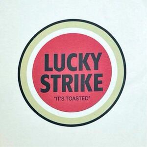 ラッキーストライク LUCKY STRIKE Tシャツ タバコ ロゴ 白 たばこ 企業物 大判 USA アメリカ 90s 製 y2k マルボロ 野村訓市 Marlboro STP