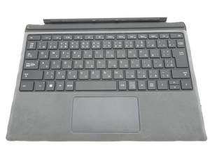 美品　Surface Pro　3/4/5/6/7 用 中古キーボードに新品スウェード保護貼付　グレー　　