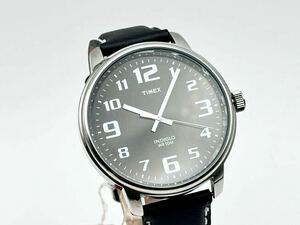 6-24 未使用 タイメックス TIMEX ビッグ イージー リーダー ブラック 黒 T28071 メンズ レザー 革ベルト アナログ 腕時計 ③