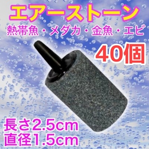 エアーストーン 40個　酸素　アクア用品　エアストーン　水槽　ぶくぶく　熱帯魚　金魚　メダカ　エビ　ポンプ　エアーチューブ