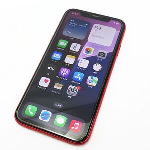 ■ docomo Apple iPhone 11 128GB MWM32J/A プロダクトレッド SIMロックあり ネットワーク利用制限判定〇 バッテリー最大容量82%