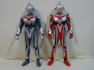 バンダイ ウルトラヒーローシリーズ ウルトラマンネクサスアンファンス ウルトラマンネクサスジュネッス 2種 17センチ ソフビ