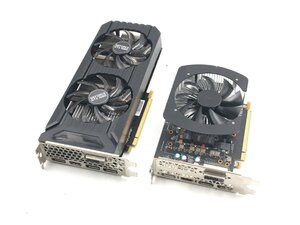 ♪▲【Palit】NVIDIA GeForce GTX 1060 6GB/3GB GDDR5 192bit グラフィックボード 部品取りA1 2点セット まとめ売り 0107 13