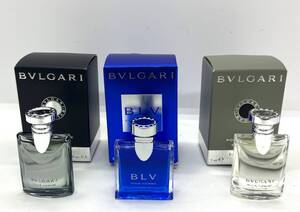 【未使用品】BVLGARI　ブルガリ　ミニボトル香水　5ml　3セット　フレグランス　箱付/4876③‐334