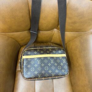 【1円出品】 LOUIS VUITTON ルイヴィトン モノグラム リポーターPM ショルダーバッグ M45254 シリアルSP0046 斜め掛け ブラウン