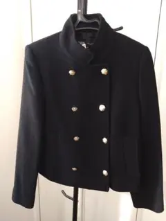 ZARA 黒 ダブルブレスト コート