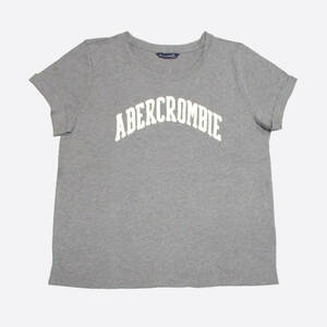 ★SALE★Abercrombie & Fitch/アバクロ★アップリケロゴ半袖Tシャツ (Heather Grey/M)