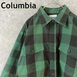 Columbia チェックシャツ　丈夫そうな　長袖Mメンズ Q1