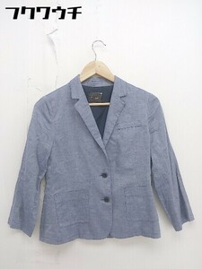 ◇ Demi-Luxe BEAMS デミルクス ビームス 薄手 2B 長袖 テーラードジャケット サイズ38 ブルー レディース