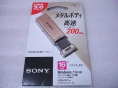 SONY ポケットビットUSBメモリー１６GB／USM16GQX(ゴールド)