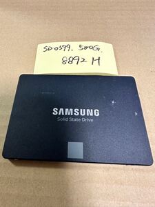 SD0399【中古動作品】SAMSUNG 内蔵 SSD 500GB /SATA 2.5インチ動作確認済み 使用時間 8892H