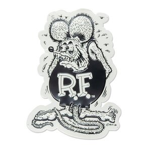 送料\350【Rat Fink・ラットフィンク】※《エンボスメタルサイン／ブラック＆ホワイト》 アメリカン雑貨　エンボス看板　ブリキ看板　19