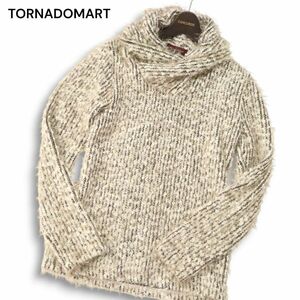 TORNADOMART トルネードマート 秋冬 イタリア製生地★ ループフェザー タリバンネック ニット セーター Sz.M　メンズ　I4T02748_9#K