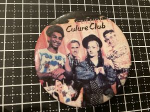 80sUSAビンテージ缶バッジculture clubカルチャークラブ/音楽ディスコアメカジ西海岸ロックヒッピーカリフォルニアカントリー世田谷ベース