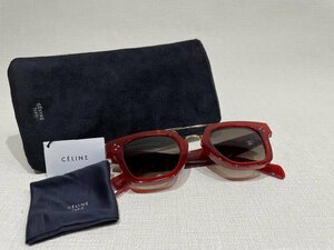 日本未発売モデル CELINE セリーヌ グラデーションレンズ サングラス CL40024U 66K 150 レッド メンズ レディース 正規品　C